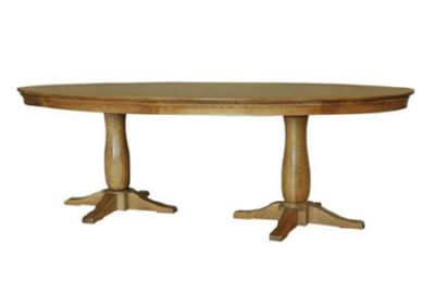 French Style Oak Large Oval Table