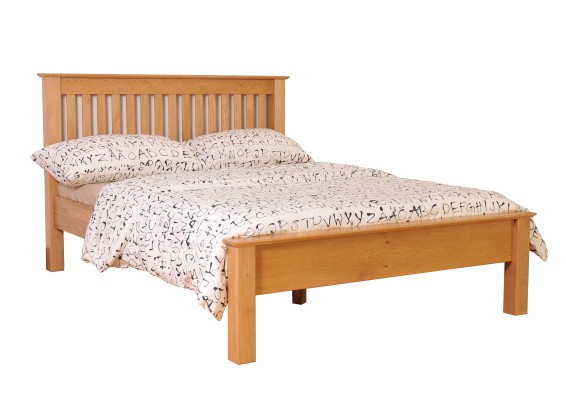 Madison Oak Kingsize Bed with Low End