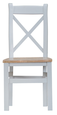 Taunton Oak Grey Painted Cross-Back Chair