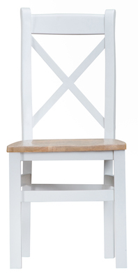 Taunton Oak White Painted Cross-Back Chair