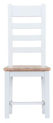 Taunton Oak White Painted Ladder-Back Chair