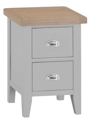 Taunton Oak Grey Painted Small Bedside Chest
