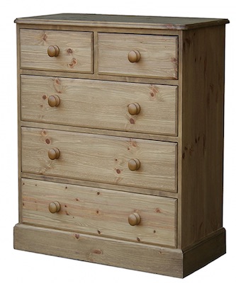 Cottage Pine Midi 2 Over 3 Chest of Drawers