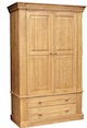 Cottage Pine Double Wardrobe with Drawers